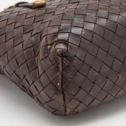 Pre Owned Bottega Veneta Brown Intrecciato Leather Tote