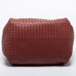 Pre Owned Bottega Veneta Brown Intrecciato Leather Parachute Shoulder Bag