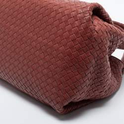 Pre Owned Bottega Veneta Brown Intrecciato Leather Parachute Shoulder Bag