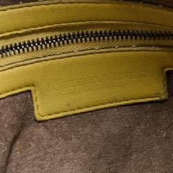 Pre Owned Bottega Veneta Yellow Intrecciato Leather Nodini Shoulder Bag