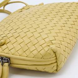 Pre Owned Bottega Veneta Yellow Intrecciato Leather Nodini Shoulder Bag