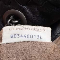 Pre Owned Bottega Veneta Black Intrecciato Leather Duo Shoulder Bag