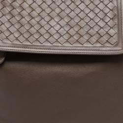 Pre Owned Bottega Veneta Brown Intrecciato Leather Backpack
