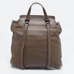 Pre Owned Bottega Veneta Brown Intrecciato Leather Backpack