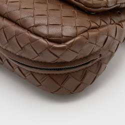 Bottega Veneta Brown Intrecciato Leather Mini Crossbody Bag