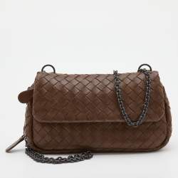 Bottega Veneta Brown Intrecciato Leather Mini Crossbody Bag