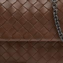 Bottega Veneta Brown Intrecciato Leather Mini Crossbody Bag