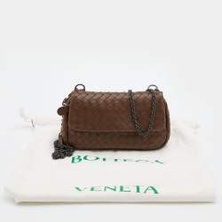 Bottega Veneta Brown Intrecciato Leather Mini Crossbody Bag