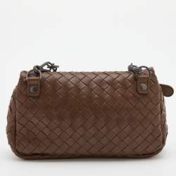 Bottega Veneta Brown Intrecciato Leather Mini Crossbody Bag