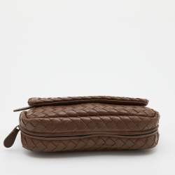 Bottega Veneta Brown Intrecciato Leather Mini Crossbody Bag