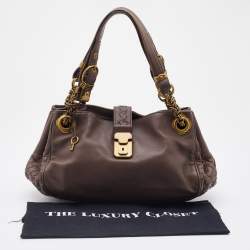 مملوكة مسبقًا Bottega Veneta Brown Leather Napoli Bag