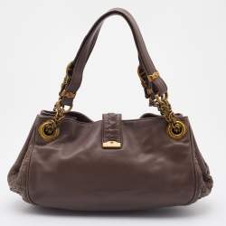 مملوكة مسبقًا Bottega Veneta Brown Leather Napoli Bag