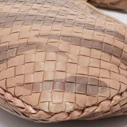 Pre Owned Bottega Veneta Beige Intrecciato Leather Hobo
