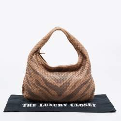 Pre Owned Bottega Veneta Beige Intrecciato Leather Hobo