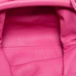 مملوكة مسبقًا حقيبة بوتيغا فينيتا بوش جلد أحمر داكن صغيرة