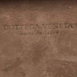 Pre Owned Bottega Veneta Apricot Leather Studded Knot Clutch