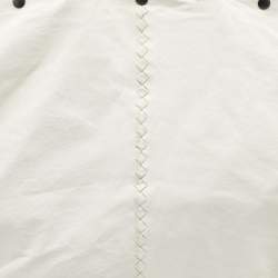 Pre Owned Bottega Veneta White Leather Shopping Tote