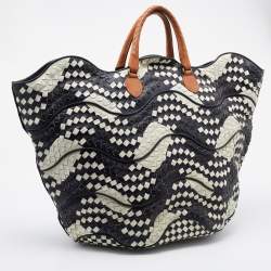 مملوكة مسبقًا Bottega Veneta Monochrome Intrecciato Leather Basket Tote