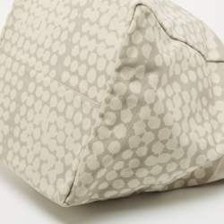 Pre Owned Bottega Veneta Cream/Grey Canvas Maxi All Over Tote