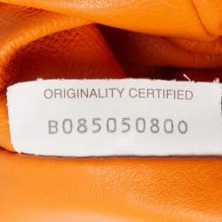 مملوكة مسبقًا Bottega Veneta Orange Leather The Pouch Clutch