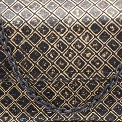 مملوكة مسبقًا Bottega Veneta Black/Gold Intrecciomirage Leather Chain Shoulder Bag
