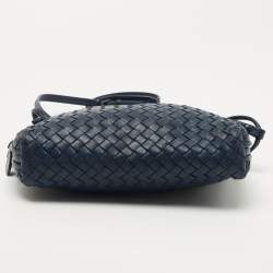 مملوكة مسبقًا Bottega Veneta Blue Intrecciato Leather Nodini Crossbody Bag