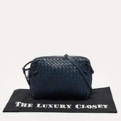 مملوكة مسبقًا Bottega Veneta Blue Intrecciato Leather Nodini Crossbody Bag