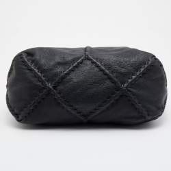Pre Owned Bottega Veneta Black Leather Cervo Hobo