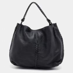 Pre Owned Bottega Veneta Black Leather Cervo Hobo