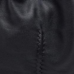 Pre Owned Bottega Veneta Black Leather Cervo Hobo