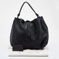 Pre Owned Bottega Veneta Black Leather Cervo Hobo