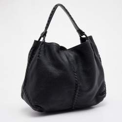 Pre Owned Bottega Veneta Black Leather Cervo Hobo