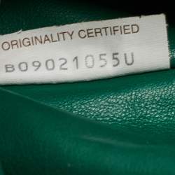 Pre Owned Bottega Veneta Green/Black Python The Pouch Clutch