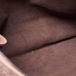 Pre Owned Bottega Veneta Pink Intrecciato Leather Large Nodini Crossbody Bag