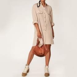 Pre Owned Bottega Veneta Brown Intrecciato Leather Aquilone Fortune Cookie Hobo