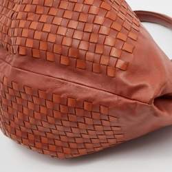 Pre Owned Bottega Veneta Brown Intrecciato Leather Aquilone Fortune Cookie Hobo