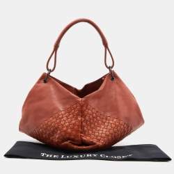 Pre Owned Bottega Veneta Brown Intrecciato Leather Aquilone Fortune Cookie Hobo