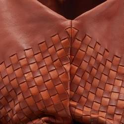 Pre Owned Bottega Veneta Brown Intrecciato Leather Aquilone Fortune Cookie Hobo