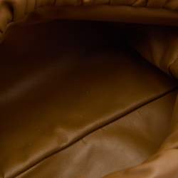 Pre Owned Bottega Veneta Brown Leather Chain Pouch Shoulder Bag