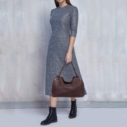 مملوكة مسبقًا Bottega Veneta Burgundy Intrecciato Leather Bella Tote