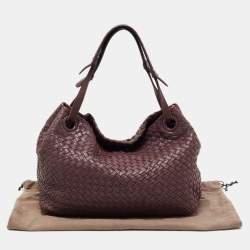 مملوكة مسبقًا Bottega Veneta Burgundy Intrecciato Leather Bella Tote
