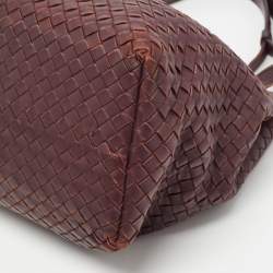 مملوكة مسبقًا Bottega Veneta Burgundy Intrecciato Leather Bella Tote