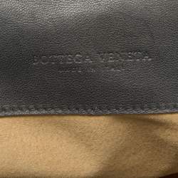 Pre Owned Bottega Veneta Dark Grey Intrecciato Leather Roma Tote