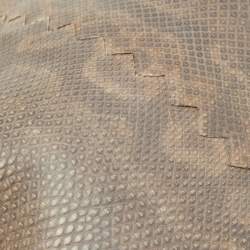 Bottega Veneta Beige/Brown Karung Leather Gardena Messenger Bag
