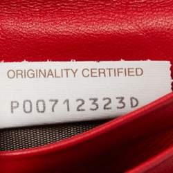 مملوكة مسبقًا Bottega Veneta Red Intrecciato Leather French Compact Wallet