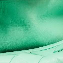 Pre Owned Bottega Veneta Green Intrecciato Leather Mini Jodie Hobo