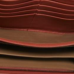 Pre Owned Bottega Veneta Brown Intrecciato Leather Flap Continental Wallet