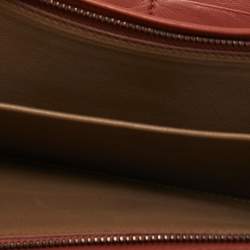 Pre Owned Bottega Veneta Brown Intrecciato Leather Flap Continental Wallet