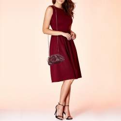 مملوكة مسبقًا Bottega Veneta Burgundy Leather Mini The Pouch Bag
