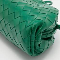 مملوكة مسبقًا Bottega Veneta Green Leather Mini The Pouch Bag